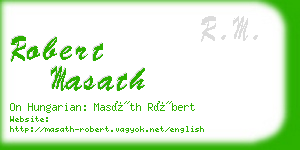 robert masath business card